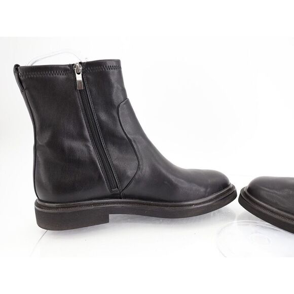 Franco Sarto Womens Astina Ankle Boots Block Heel Zip Up Manmade Black 9M - Picture 4 of 11